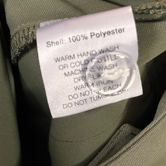 I AM GIA Valencia high waisted flare cargo zipper pants olive green size medium - Picture 10 of 10